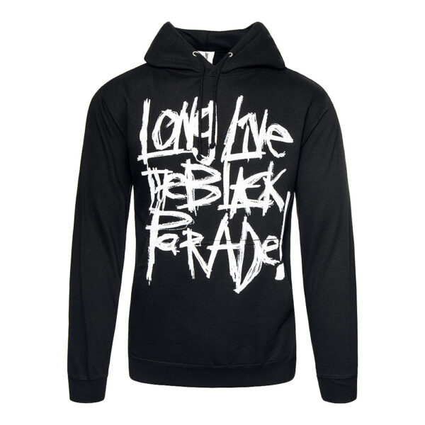 Black printed hoodie